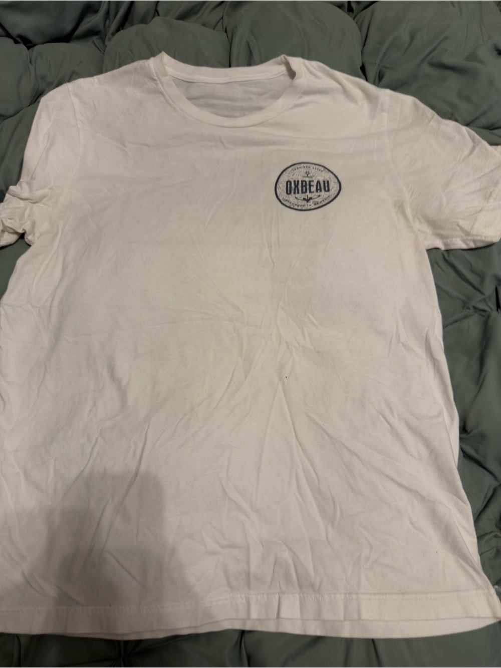 Men's White Logo Crewneck Short Sleeve Tee